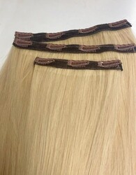 5 Adet Gerçek Saç 60 cm Gür Çıt Çıt Saç Takımı - 3