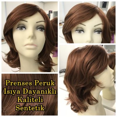 Bakır Kısa Katlı Kaliteli Sentetik Peruk Modeli - 5