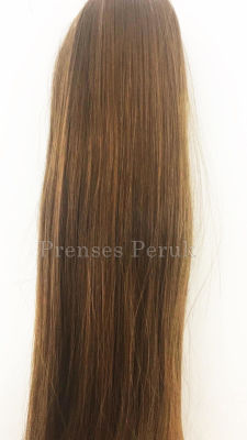 Canlı Karamel Fiber Sentetik Tokalı Postiş - 3