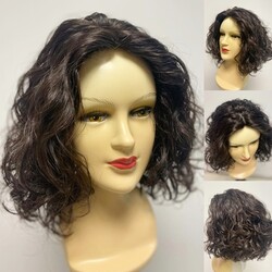 Dalgalı Küt Model Gerçek Saç Medikal Peruk Modelleri - 6