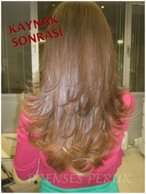 Doğal Kumral Boyasız Saç Boncuklu Saç Kaynak - 3