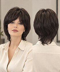 Doğal Saç Peruk Kısa Model - 1