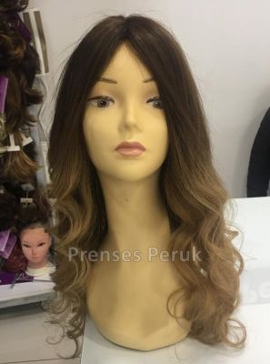 Dolgun Saç Sarı Ombreli Muhteşem Peruk - 5