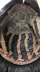 Gerçek Doğal Saç Deri İşlemeli Uzun Peruk - 7