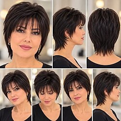 Gerçek Saç Peruk Kısa Model