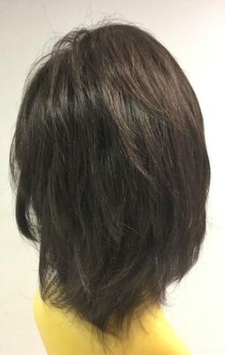 İnce İşçilik Doğal Kesim Gerçek Saç Peruk Modeli - 4