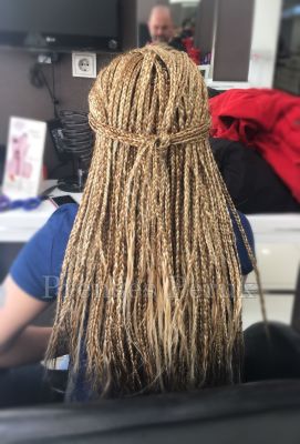 Karamel Röfleli Afro Örgüsu Kaynak - 4