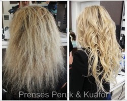 65 cm Keratin Kaynak Platin Sarısı Doğal Saç Kaynak