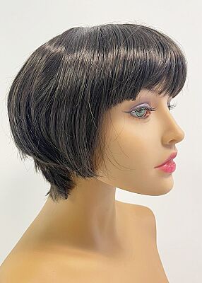 Kısa Küt Model Kahküllü Sentetik Peruk  - 2