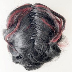 Kızıl Balyajlı Dalgalı Model Hazır Topuz Saç - 4