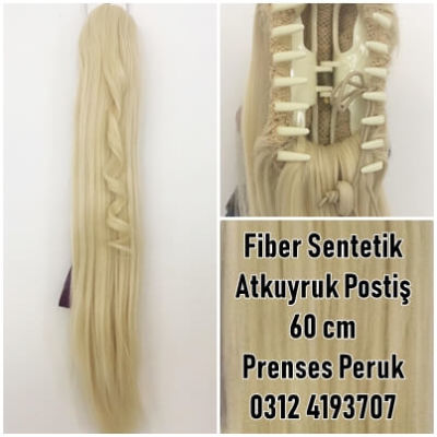 Küllü Platin Sarısı 60 cm Fiber Kanekalon Atkuyruk - 5