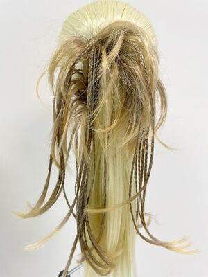 Kumral Röfleli Örgülü Hazır Topuz Modeli - 6