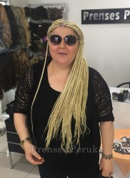 Platin Sarısı Afrika Örgüsü Saç Kaynağı - 5