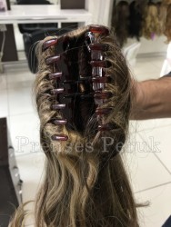 Röfleli 40 cm Doğal Model Sentetik Postiş - 2