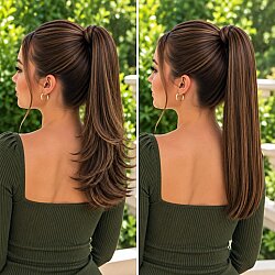Sentetik Postiş 50 cm Hem Düz Hem Katlı Kullanılır - 1