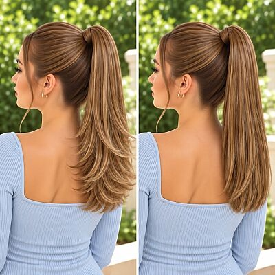 Sentetik Postiş 50 cm Hem Düz Hem Katlı Kullanılır - 1