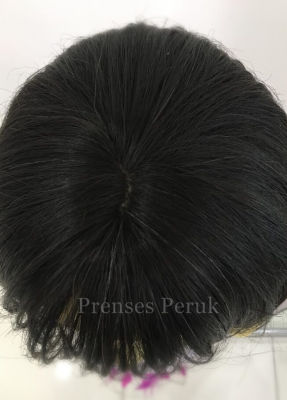 Siyah Doğal Saç Gür Model Peruk - 5