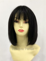 Siyah Doğal Saç Gür Model Peruk - 2