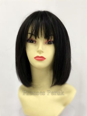 Siyah Doğal Saç Gür Model Peruk - 2