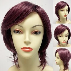 Viyole Renk Kısa Model Sentetik Peruk - 7